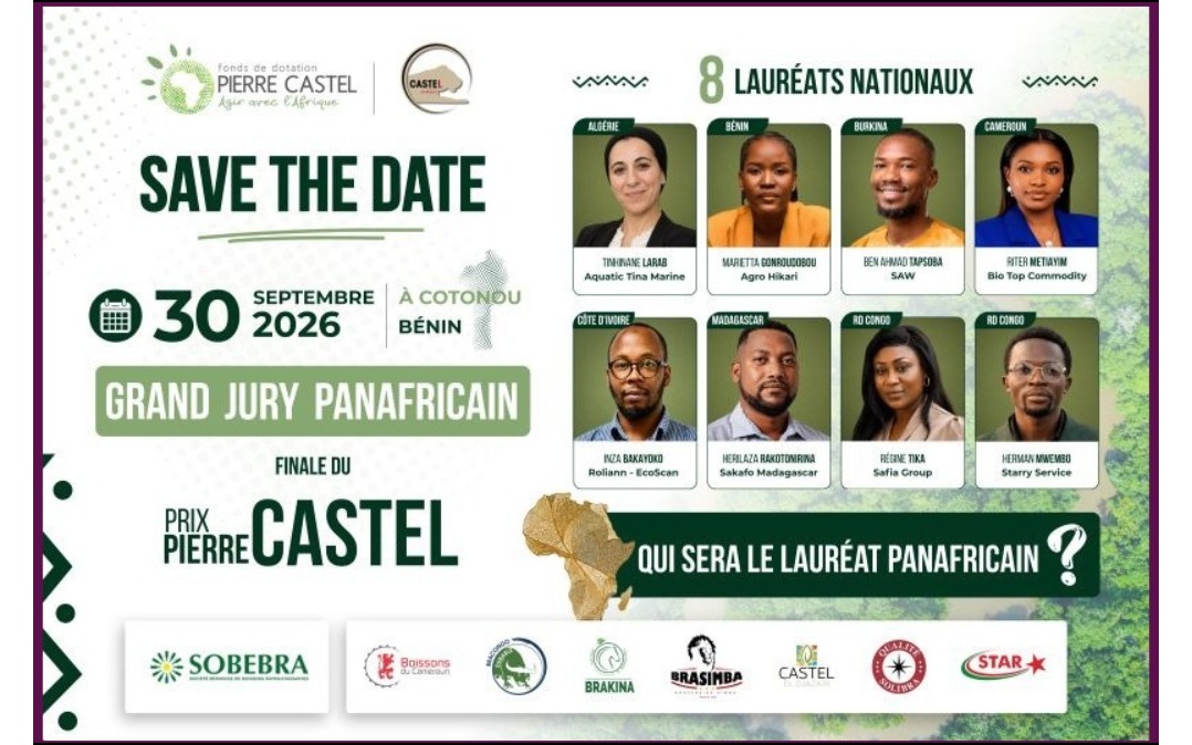 Prix Pierre Castel 2026 : Régine Tika et Herman Mwembo en finale à Cotonou